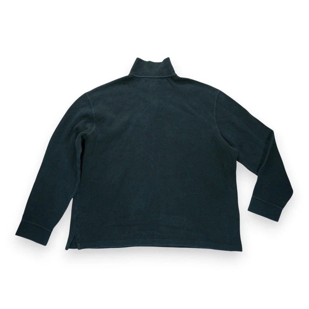 Vintage Polo Ralph Lauren Sweater Men's XXL Blue‎ Quarter Zip Lonf Sleeve